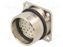 Connector: M27; ZYLIN; socket; female; soldering; PIN: 26; IP67; 1mm2