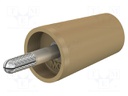 Adapter; 4mm banana; 32A; brown; nickel plated; 42mm