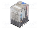 Relay: electromagnetic; 4PDT; Ucoil: 24VDC; 5A/220VAC; 5A/24VDC