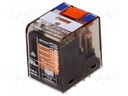 Relay: electromagnetic; 4PDT; Ucoil: 24VDC; 6A/250VAC; 6A/30VDC; 6A