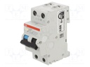 RCBO breaker; Inom: 16A; Ires: 30mA; Poles: 1+N; 230VAC; DIN; IP20