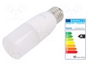 LED lamp; warm white; E27; 230VAC; 950lm; 9.5W; 240°; 3000K