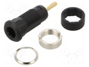 Socket; 1,5mm banana; Overall len: 29mm; black; insulated