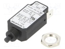 Circuit breaker; Urated: 240VAC; 48VDC; 0.7A; SPST; Poles: 1; screw