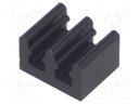 Heatsink: extruded; black; L: 8mm; W: 10mm; H: 6mm; 73K/W; aluminium