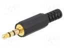 Plug; Jack 3,5mm; male; stereo; with strain relief; straight