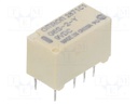 Relay: electromagnetic; DPDT; Ucoil: 9VDC; 0.5A/125VAC; 2A/30VDC