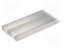 Heatsink: extruded; grilled; TO3; natural; L: 1000mm; W: 135mm; plain