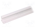 Profiles for LED modules; angular; white; L: 2m; aluminium; 30/60°