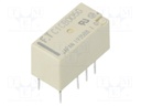 Relay: electromagnetic; DPDT; Ucoil: 5VDC; 0.3A/125VAC; 1A/30VDC