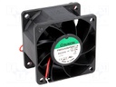 Fan: DC; axial; 24VDC; 60x60x38mm; 95.99m3/h; 56dBA; ball bearing