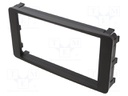 Radio mounting frame; Mitsubishi; 2 DIN; black