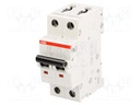 Circuit breaker; 400VAC; Inom: 16A; Poles: 2; DIN; Charact: C; 6kA