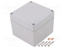 Enclosure: multipurpose; X: 100mm; Y: 100mm; Z: 81mm; aluminium; grey