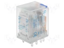 Relay: electromagnetic; DPDT; Ucoil: 230VAC; 10A/240VAC; 10A/24VDC