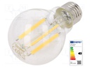 LED lamp; warm white; E27; 230VAC; 1521lm; 10W; 2700K; CRImin: 80