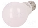 LED lamp; warm white; E27; 230VAC; 638lm; 8W; 180°