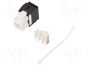 Socket; RJ45; Cat: 5e,6; unshielded,Keystone,PoE,PoE+,PoE++