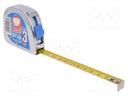 Measuring tape; L: 3m; Width: 13mm; Enclos.mat: ABS