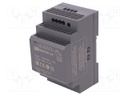 Power supply: DC/DC; 60W; 24VDC; 2.5A; 18÷75VDC; Mounting: DIN; 216g