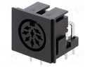 Socket; DIN; female; PIN: 8; angled 90°; on PCBs; THT; 24V; 4A