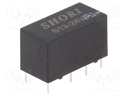 Relay: electromagnetic; DPDT; Ucoil: 12VDC; 0.5A/125VAC; 1A/30VDC