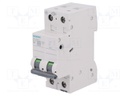 Circuit breaker; 400VAC; Inom: 4A; Poles: 1+N; DIN; Charact: C; 6kA