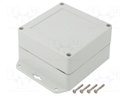 Enclosure: multipurpose; X: 105mm; Y: 105mm; Z: 60mm; ZP; light grey