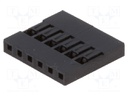 Plug; pin strips; NSR/NDR; female; PIN: 6; w/o contacts; 2.54mm