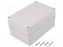 Enclosure: multipurpose; X: 100mm; Y: 150mm; Z: 75mm; ZP; ABS; gasket