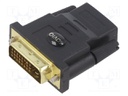 Adapter; DVI-D (24+1) plug,HDMI socket; black