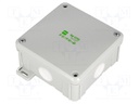 Enclosure: junction box; X: 98mm; Y: 98mm; Z: 46mm; wall mount; IP55