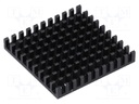 Heatsink: extruded; black; L: 40mm; W: 40mm; H: 6mm; aluminium