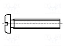 Screw; M4x25; DIN: 85A; Head: cheese head; slotted; polyamide