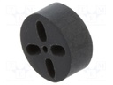 Spacer sleeve; LED; Øout: 6.5mm; ØLED: 5mm; black; UL94V-0; Mat: PVC