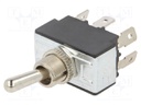 Switch: toggle; Pos: 2; DPDT; ON-ON; 21A/14VDC; 50mΩ; 12N; TB/TB1