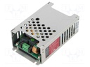 Power supply: switched-mode; modular; 40W; 12VDC; 5VDC; 3.34A; 4A