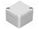 Enclosure: multipurpose; X: 49mm; Y: 51mm; Z: 36mm; ABS; grey; gasket