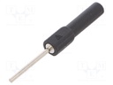 Test probe; 19A; black; Overall len: 58.5mm; Ø: 2mm