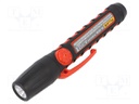 LED torch; 142x30x26mm; Features: waterproof enclosure; 40g; IP67