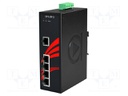 Industrial module: switch PoE Ethernet; unmanaged; 12÷36VDC