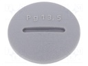 Stopper; PG13,5; Mat: polyamide; dark grey; Pcs: 10