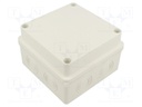 Enclosure: junction box; X: 125mm; Y: 125mm; Z: 80mm; wall mount