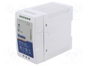 Power supply: switched-mode; for DIN rail; 96W; 24VDC; 4A; 3kV