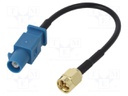 Antenna adapter; Fakra GSM P plug,SMA-A plug; straight; 100mm