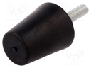 Vibroisolation foot; Ø: 43mm; Shore hardness: 55±5; 1523N; 122N/mm