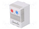 Sensor: thermostat; Contacts: NC + NO; 10A; 250VAC; IP20