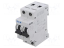 Circuit breaker; 230/400VAC; Inom: 1A; Poles: 2; DIN; Charact: C