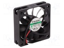 Fan: DC; axial; 24VDC; 60x60x15mm; 44.62m3/h; 34.2dBA; Vapo; 4700rpm