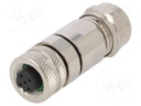 Plug; M12; PIN: 5; female; B code-Profibus; for cable; soldering